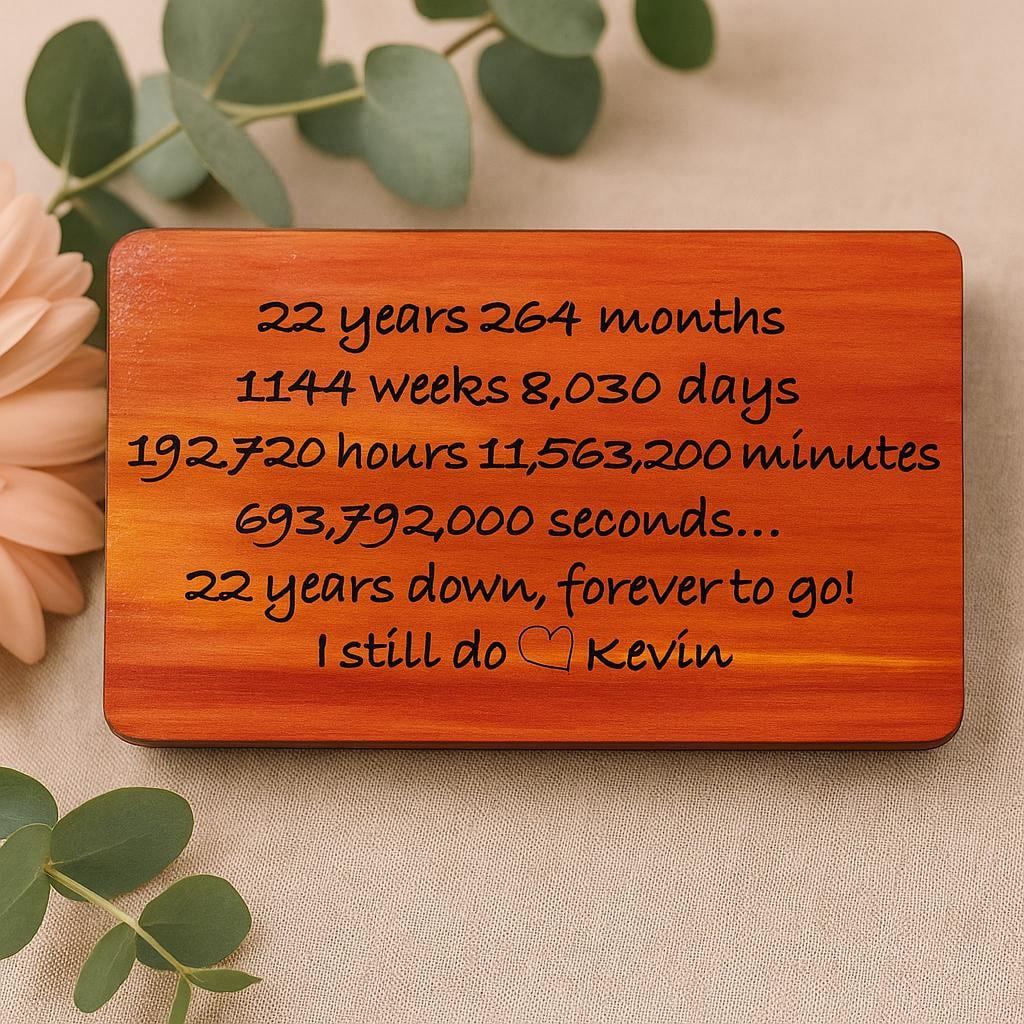 Cedar Anniversary Plaque